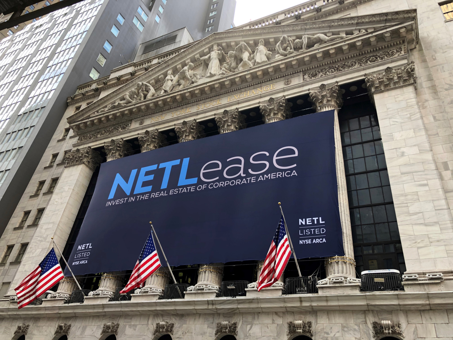 Net Lease ETF Wall Street Banner